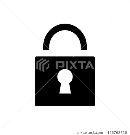 A padlock on white background A padlock on white background 126762736