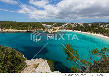 Menorca Cala Galdana Beach in Ciutadella at Balearic Menorca Cala Galdana Beach in Ciutadella at Balearic 126762809