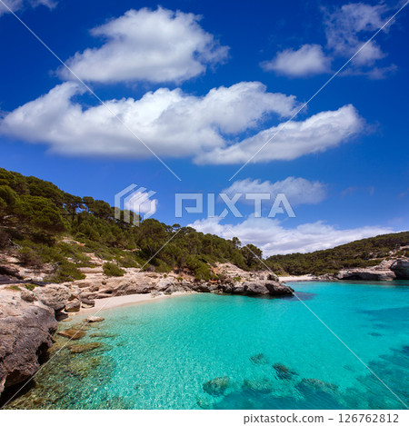 Cala Mitjana y Mitjaneta in Menorca Ciutadella at Balearic Cala Mitjana y Mitjaneta in Menorca Ciutadella at Balearic 126762812
