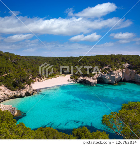 Cala Mitjana y Mitjaneta in Menorca Ciutadella at Balearic Cala Mitjana y Mitjaneta in Menorca Ciutadella at Balearic 126762814