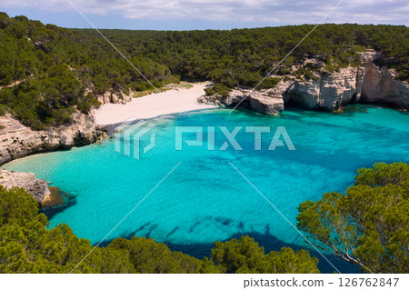 Cala Mitjana y Mitjaneta in Menorca Ciutadella at Balearic Cala Mitjana y Mitjaneta in Menorca Ciutadella at Balearic 126762847