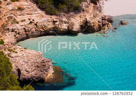 Cala Mitjaneta in Menorca Ciutadella at Balearics Cala Mitjaneta in Menorca Ciutadella at Balearics 126762852