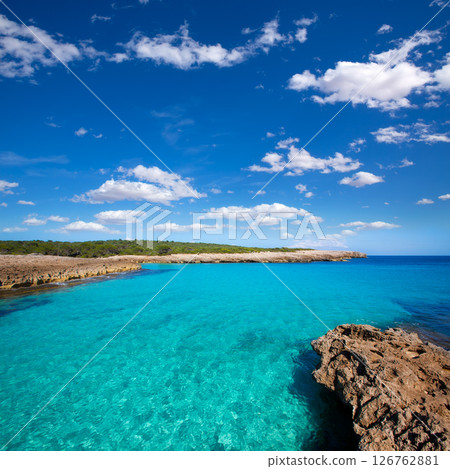 Menorca Cala des Talaier beach in Ciutadella at Balearic Menorca Cala des Talaier beach in Ciutadella at Balearic 126762881