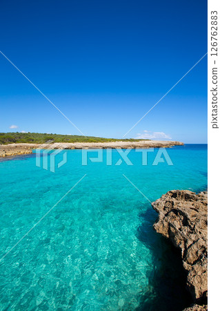 Menorca Cala des Talaier beach in Ciutadella at Balearic Menorca Cala des Talaier beach in Ciutadella at Balearic 126762883