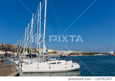 Mao Port of Mahon in Menorca at Balearic islands Mao Port of Mahon in Menorca at Balearic islands 126762907