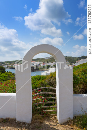 Menorca Cala Sa Mesquida Mao Maon arch entrance 126762933