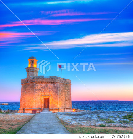 Ciutadella Castell de Sant Nicolas sunset Castillo San Nicolas 126762936