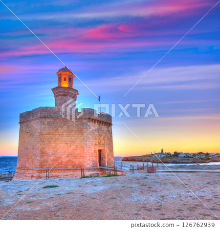 Ciutadella Castell de Sant Nicolas sunset Castillo San Nicolas 126762939