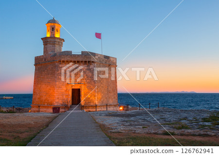 Ciutadella Castell de Sant Nicolas sunset Castillo San Nicolas Ciutadella Castell de Sant Nicolas sunset Castillo San Nicolas 126762941