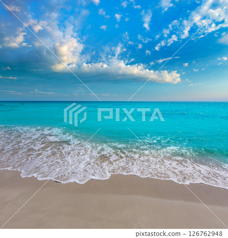 Alaior Cala Son Bou in Menorca turquoise beach at Balearic 126762948