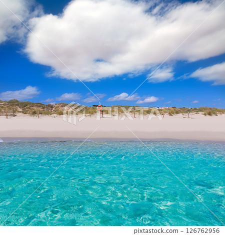 Alaior Cala Son Bou in Menorca turquoise beach at Balearic 126762956