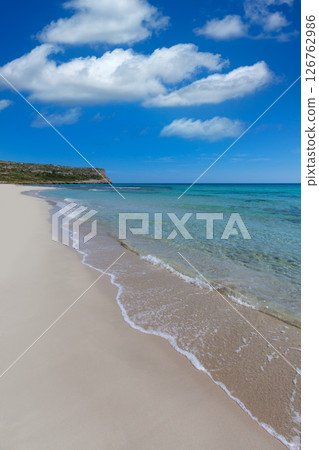 Alaior Cala Son Bou in Menorca turquoise beach at Balearic 126762986