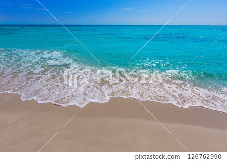 Alaior Cala Son Bou in Menorca turquoise beach at Balearic 126762990