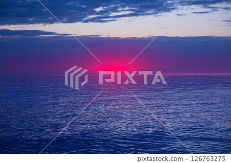 sunset sunrise over Mediterranean sea 126763275