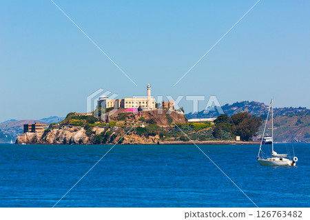 Alcatraz island penitentiary in San Francisco Bay California Alcatraz island penitentiary in San Francisco Bay California 126763482