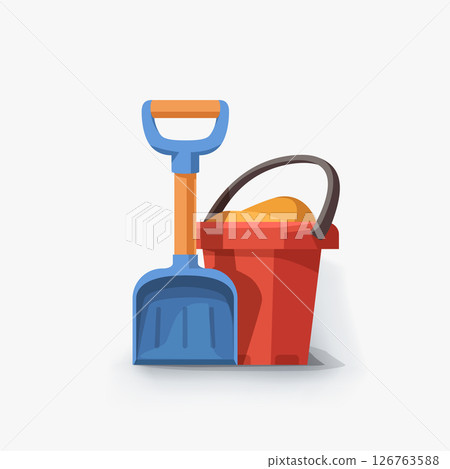 beach toys for kids on white back beach toys for kids on white back 126763588