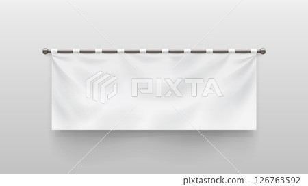 a white color textile sheet with shadow 126763592