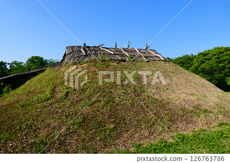 World Heritage Goshono Ruins: Pit dwellings in a Jomon village in Ichinohe, Iwate Prefecture World Heritage Goshono Ruins: Pit dwellings in a Jomon village in Ichinohe, Iwate Prefecture 126763786