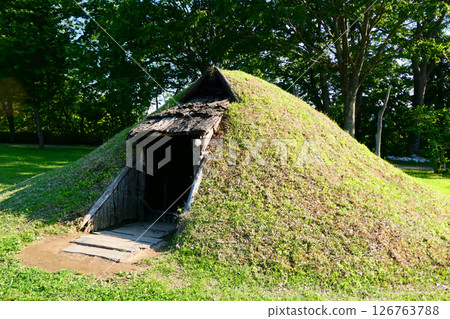 World Heritage Goshono Ruins: Pit dwellings in a Jomon village in Ichinohe, Iwate Prefecture World Heritage Goshono Ruins: Pit dwellings in a Jomon village in Ichinohe, Iwate Prefecture 126763788