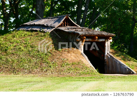World Heritage Goshono Ruins: Pit dwellings in a Jomon village in Ichinohe, Iwate Prefecture World Heritage Goshono Ruins: Pit dwellings in a Jomon village in Ichinohe, Iwate Prefecture 126763790