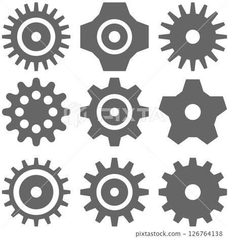 齒輪圖示輪廓集 126764138