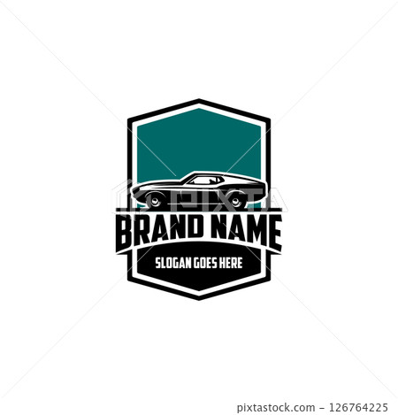 Mustang sportsroof truck logo. Best for car related industries and antique collectibles Mustang sportsroof truck logo. Best for car related industries and antique collectibles 126764225