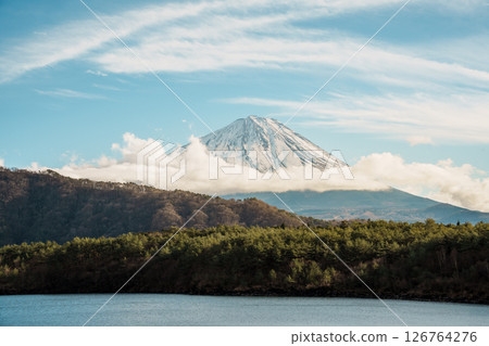 Mount Fuji Overlooking Lake Saiko 126764276
