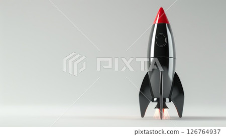 Rocket . Spaceship 3D model. Business concept. generative ai. Rocket . Spaceship 3D model. Business concept. generative ai. 126764937