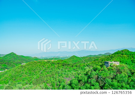 View from the Great Wall of China 126765356