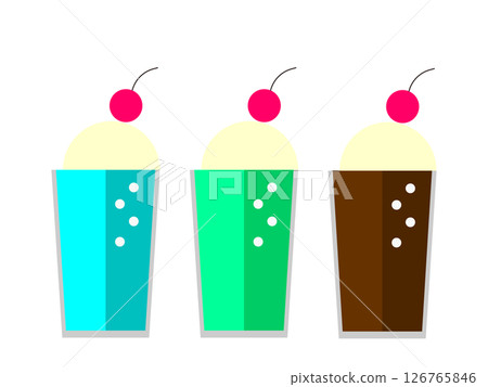 Set of cream soda icon illustrations 126765846