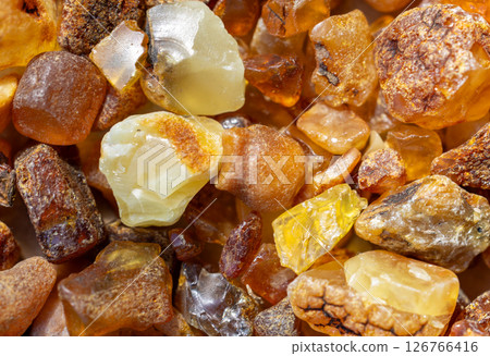 Colorful Unpolished Amber Pieces Texture 126766416
