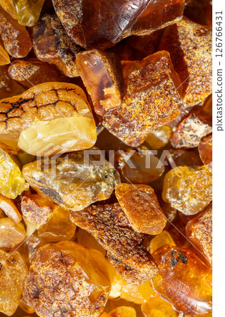 Rough Amber Gemstones Pile Macro Texture Rough Amber Gemstones Pile Macro Texture 126766431
