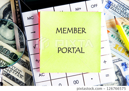 The conceptual phrase MEMBER PORTA. Business concept. A place to copy The conceptual phrase MEMBER PORTA. Business concept. A place to copy 126766575