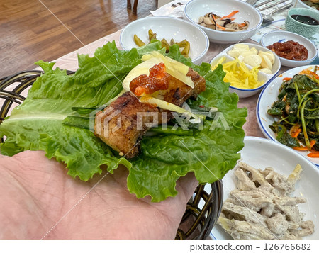 Korean bbq food. Grilled eel Korean bbq food. Grilled eel 126766682