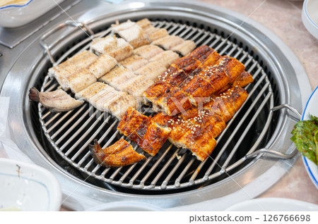 Korean bbq food. Grilled eel 126766698