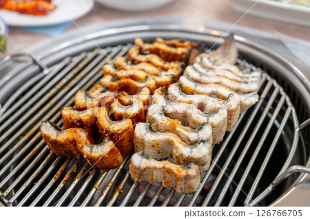 Korean bbq food. Grilled eel 126766705