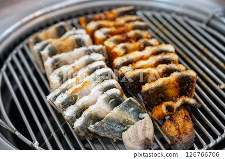 Korean bbq food. Grilled eel 126766706