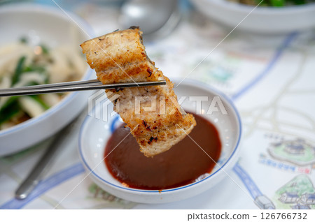 Korean bbq food. Grilled eel 126766732