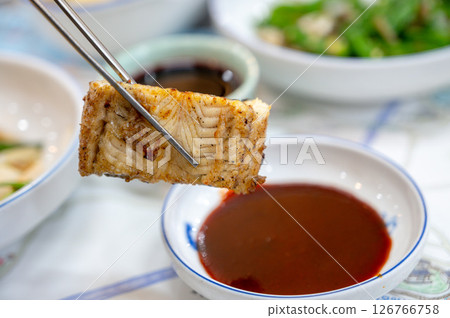 Korean bbq food. Grilled eel 126766758