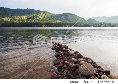 Siberian landscape photography with wet stones Siberian landscape photography with wet stones 126766840
