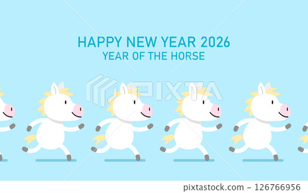Group of horses running 126766956