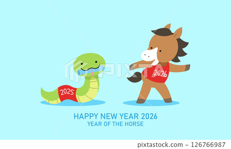 Zodiac animals relay race vector illustration 126766987