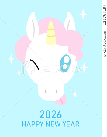Cute zodiac horse head Cute zodiac horse head 126767197