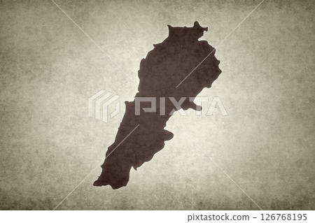Map of Lebanon printed on a paper Map of Lebanon printed on a paper 126768195