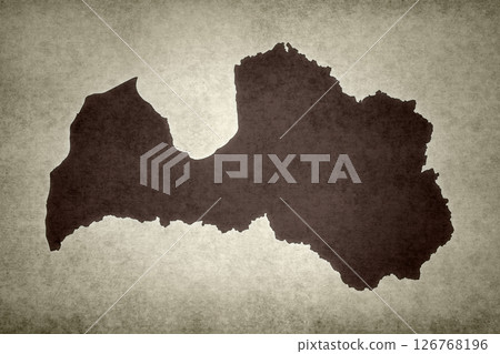 Map of Latvia printed on a paper Map of Latvia printed on a paper 126768196
