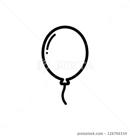 Simple and cute balloon icon 126768334