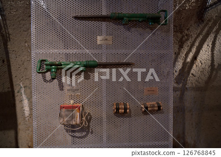 Seikan Tunnel tunnel, experience tunnel, excavation tools on display Seikan Tunnel tunnel, experience tunnel, excavation tools on display 126768845