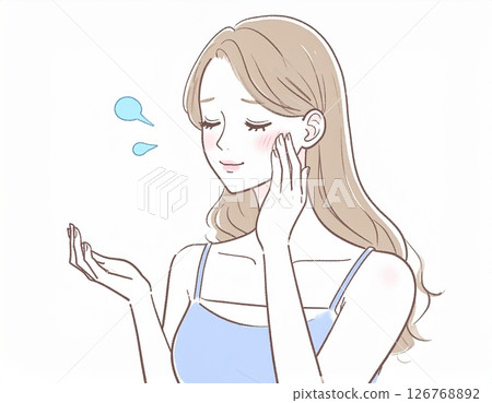 Young woman suffering from skin problems 126768892