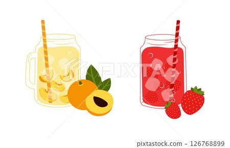 Cocktails in jam jars. Jargarita 126768899