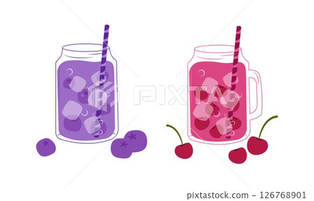 Cocktails in jam jars. Jargarita Cocktails in jam jars. Jargarita 126768901